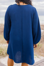 In Her Spare Time-Kleid, Marineblau