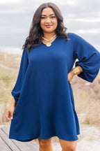 In Her Spare Time-Kleid, Marineblau