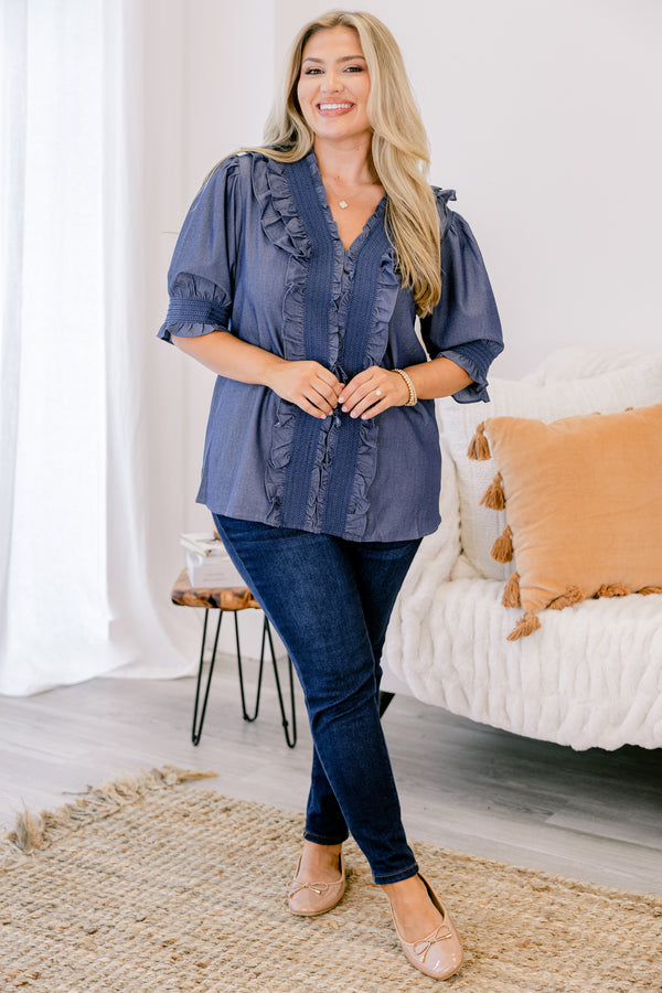 In The World Top, Medium Chambray