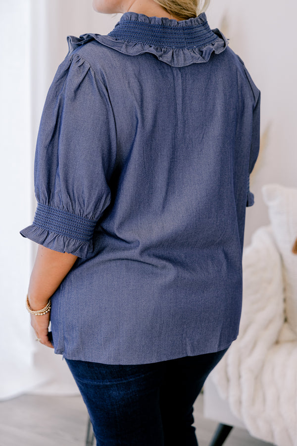 In The World Top, Medium Chambray