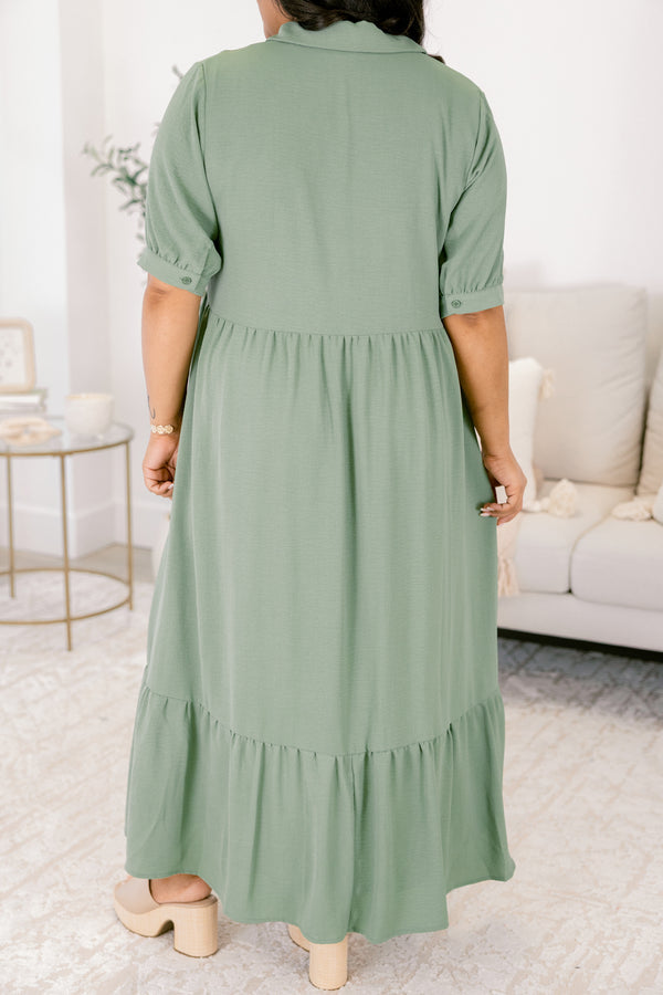 In Your Happy Place Kleid, Salbei