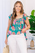 Inhale And Breathe Top, Teal