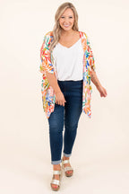 Island Breeze Kimono, Off White Tropical