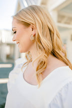 Island Link Earrings, Gold
