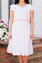 Jumping On Clouds Dress, White