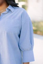Just A Reminder Top, Chambray