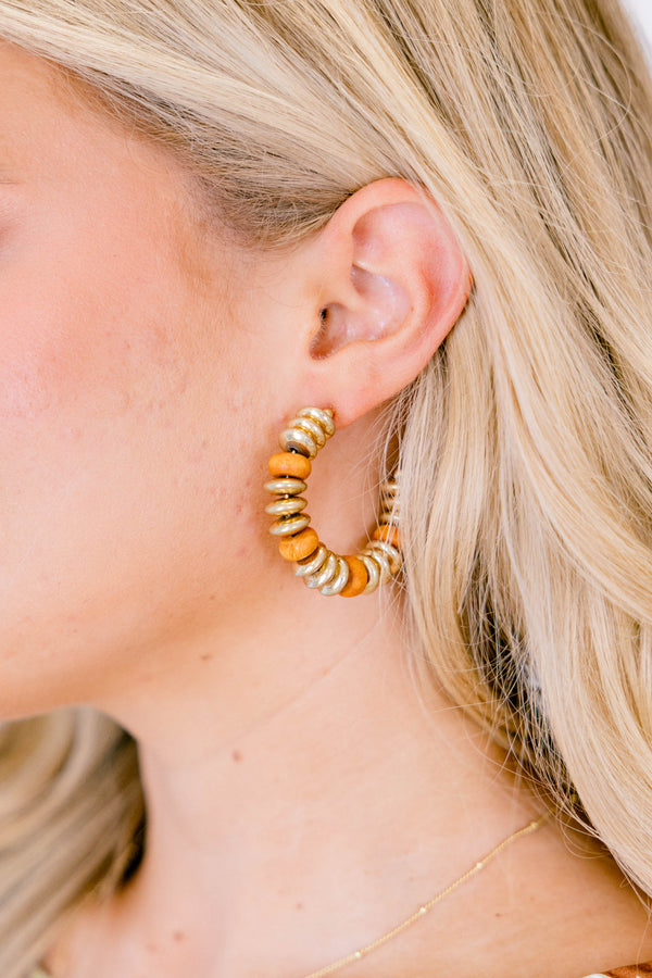 Just Another Path Earrings, Brown