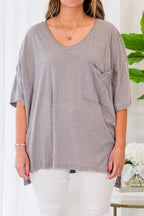 Just Dance With Me Top, Heather Grey