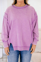 Just For Fun Sweatshirt, Bright Violet