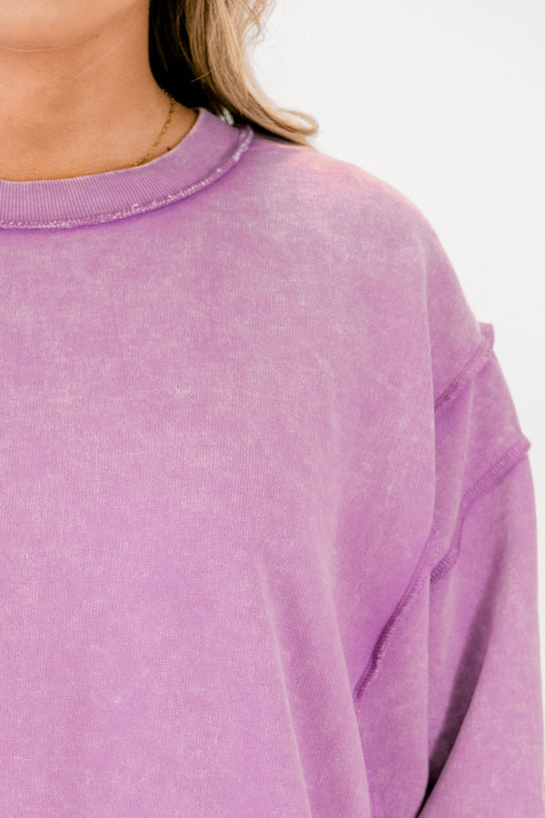 Kapuzenpullover "Just For Fun", Leuchtendes Lavendel