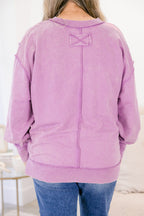 Just For Fun Sweatshirt, Bright Violet