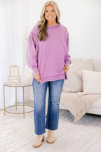 Kapuzenpullover "Just For Fun", Leuchtendes Lavendel