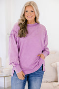 Just For Fun Sweatshirt, Bright Violet