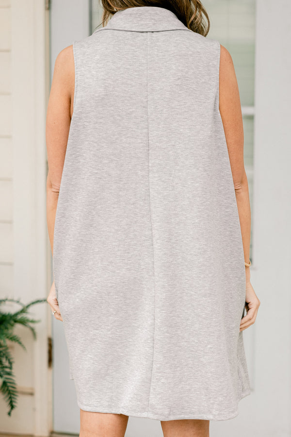 Just Go With It Dress, Heather Grey