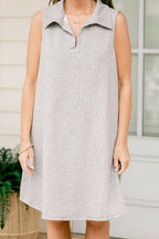 Just Go With It Dress, Heather Grey