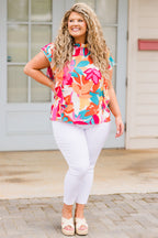 Kea Travels Top, Pink Multi