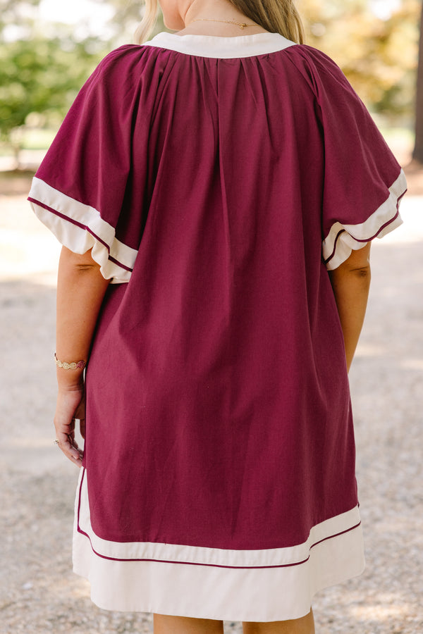 Keep Me Company Kleid, Pflaume
