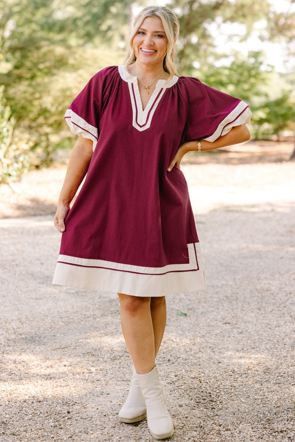 Keep Me Company Kleid, Pflaume