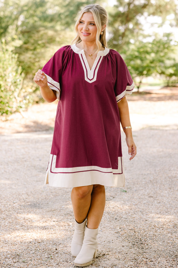 Keep Me Company Kleid, Pflaume