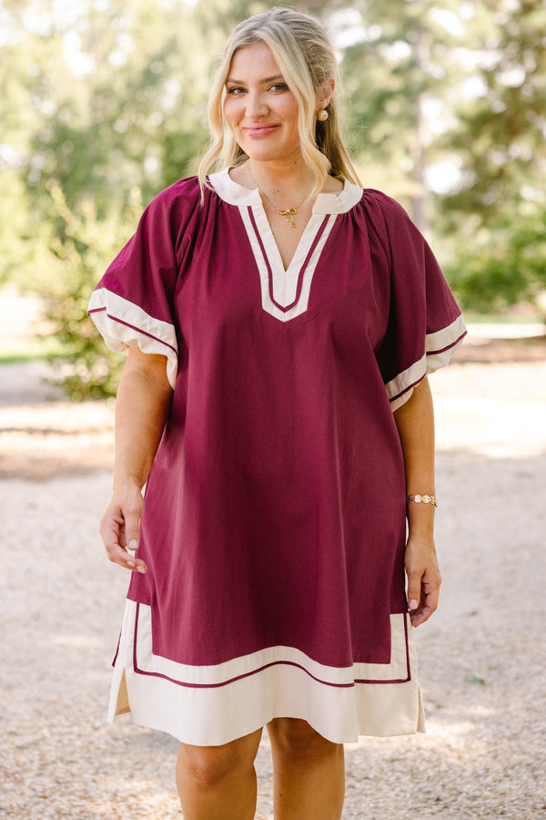 Keep Me Company Kleid, Pflaume