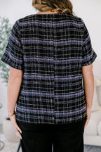 Keeping A Promise Top, Black Plaid