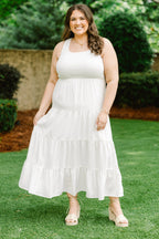 Keeping Interest Dress, White