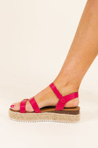 Kick My Feet Up Sandals, Fuchsia
