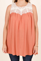 Lace With Love Top, Mauve