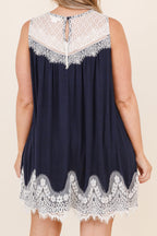Laced With Love Kleid, Marineblau