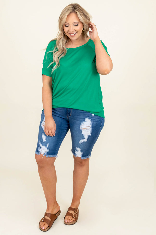 Last Compliment Top, Kelly Green