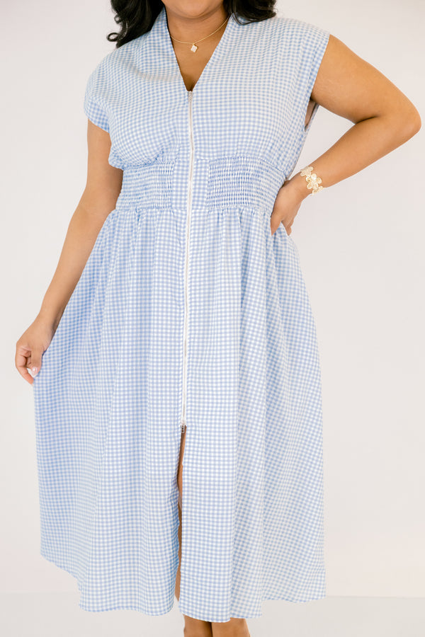 Kleid "Late Night Skies", blau kariert