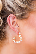 Lauren Kenzie: Elegant Twirl Earrings, Pearl