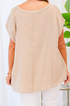 Lead With Grace Top, Taupe