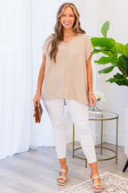 Lead With Grace Top, Taupe