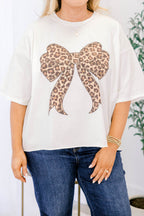 Leopard Girl Vintage Wash Tee, White