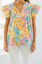 Let's Go On A Walk Top, Yellow