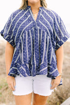 Let Me Travel Around Top, Navy