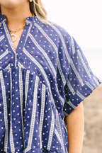 Let Me Travel Around Top, Navy