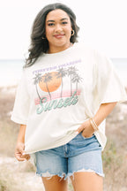 Let's Chase Sunsets Boyfriend Tee, Ivory