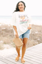 Let's Chase Sunsets Boyfriend Tee, Ivory