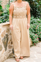 Let's Dance Tonight Jumpsuit, Latte