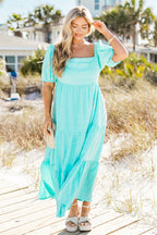 Kleid „Lass uns wegfahren“, Seeblau
