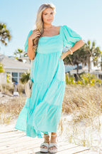 Kleid „Lass uns wegfahren“, Seeblau