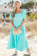 Kleid „Lass uns wegfahren“, Seeblau