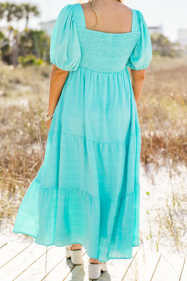 Kleid „Lass uns wegfahren“, Seeblau