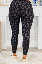Leggings "Let's Go Leopard", Schwarz