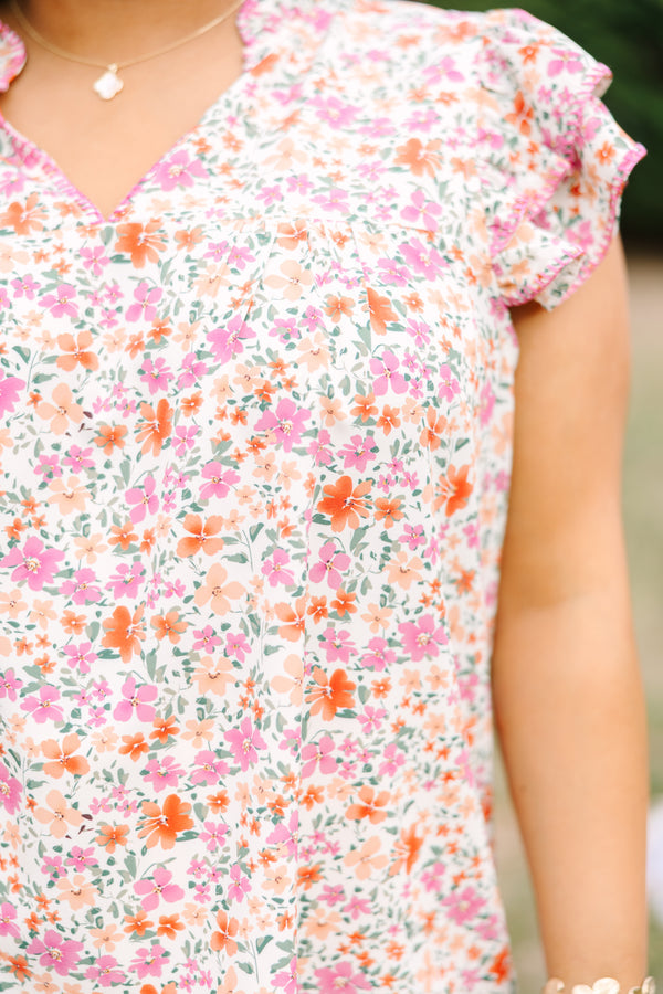 Let's Go On A Walk Top, Pink