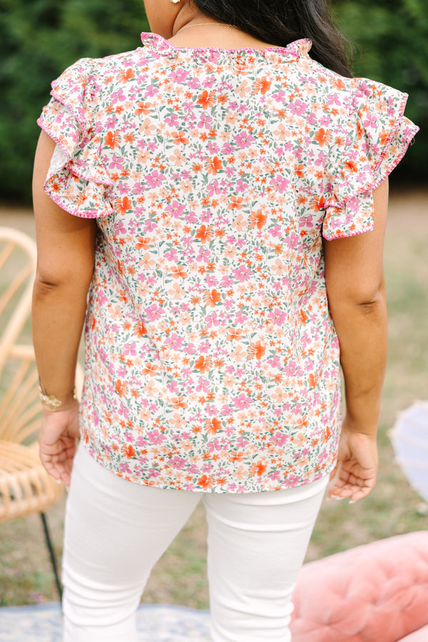 Let's Go On A Walk Top, Pink