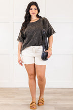 Let's Have Fun Top, Ash Black