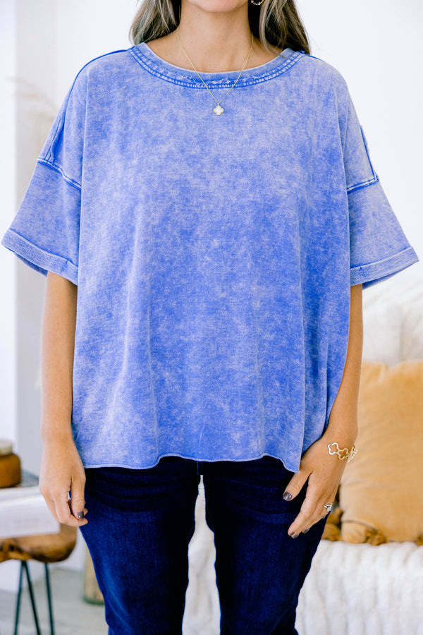 Let's Have Fun Top, Classic Blue